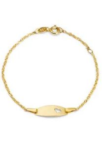 Goldarmband Amor "Herz, 2014686" Armbänder Gr. Gelbgold 375, goldfarben (gelbgoldfarben) Mädchen