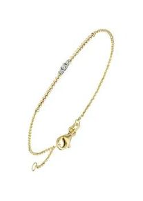 Armband Jobo Armbänder Gr. Gelbgold 585-Diamanten, gelb (gelbgold 585) Damen 585 Gold mit 3 Diamanten 18 cm