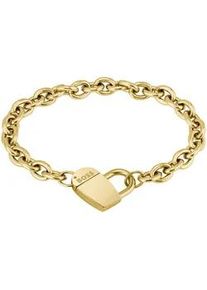 Armband BOSS "Schmuck Edelstahl Armschmuck Ankerkette DINYA" Armbänder Gr. Edelstahl, goldfarben (gelbgoldfarben) Damen