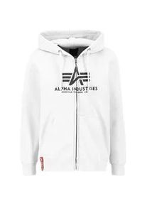 Hoodie Alpha Industries "Alpha Industries Men - Hoodies Basic Zip Hoodie" Gr. S, weiß Herren Sweatshirts