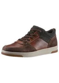 Sneaker Rieker Gr. 41, braun (cognac, dunkelbraun) Herren Schuhe Freizeitschuh, Halbschuh, Schnürschuh mit gepolstertem Schaftrand