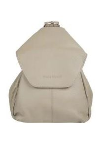 Cityrucksack Bruno Banani Gr. B/H/T: 20cm x 27cm x 12cm, beige Rucksäcke echt Leder