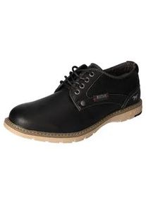 Schnürschuh Mustang SHOES Gr. 41, schwarz Herren Schuhe Freizeitschuh, Halbschuh, Schnürschuh mit Logoschriftzug