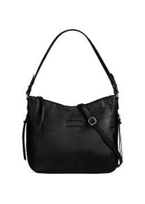 Shopper Bruno Banani Gr. B/H/T: 35cm x 28cm x 13cm onesize, schwarz Damen Taschen echt Leder