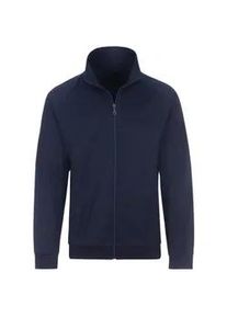 Sweatjacke TRIGEMA "TRIGEMA Raglanjacke aus Sweat-Qualität" Gr. 4XL, blau (navy) Herren Sweatjacken