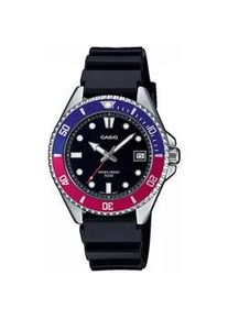 Quarzuhr Casio TIMELESS COLLECTION "MDV-10-1A2VEF" Armbanduhren schwarz Damen Armbanduhr, Damenuhr, analog, Datum