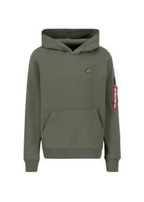 Hoodie Alpha Industries "Alpha Industries Men - Hoodies 3D Small Logo Hoodie" Gr. S, grün (schwarz olive) Herren Sweatshirts