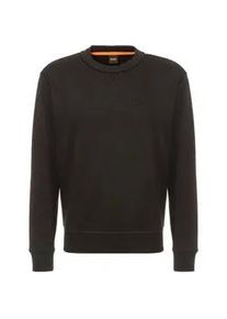 Sweatshirt BOSS ORANGE "WeRawcut" Gr. L, schwarz (001_schwarz) Herren Sweatshirts mit BOSS Orange Logo-Badge