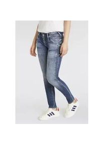 Slim-fit-Jeans Herrlicher "Gila Slim Recycled Denim Stretch" Gr. 26, Länge 32, lila (daybreak) Damen Jeans im Five-Pocket Style