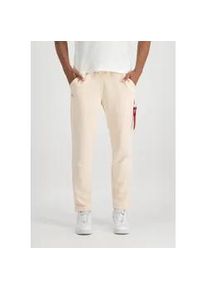 Jogginghose Alpha Industries "Alpha Industries Men - Jogger X-fit S Leg" Gr. L, Normalgrößen, weiß (jet stream weiß) Herren Hosen