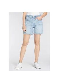 Levi's Bermudas LEVI'S "501 MID THIGH SHORT" Gr. 31, N-Gr, blau (ojai luxor last shor) Damen Hosen mit Fransen am Saum