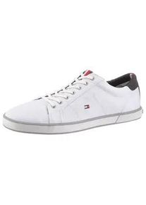 Sneaker Tommy Hilfiger "H2285ARLOW 1D" Gr. 48, schwarz-weiß (weiß, schwarz) Herren Schuhe mit seitlichem Logoflag, Freizeitschuh, Halbschuh, Schnürschuh