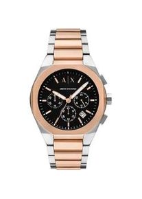 Giorgio Armani Chronograph ARMANI EXCHANGE Armbanduhren rosegold (roségoldfarben, silberfarben) Herren Armbanduhr, Herrenuhr, Edelstahlarmband, analog, Tag, Stoppfunktion