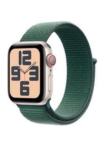 Smartwatch Apple "Watch SE (2024)" Smartwatches Gr. 40mm, Cellular, One-Size, Sport Loop, beige (polarstern)