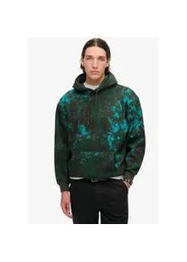 Kapuzensweatshirt Superdry "UTILITY CAMO LOGO LOOSE HOOD" Gr. XL, grün (bali marble) Herren Sweatshirts