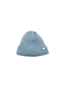 Strickmütze mit Herzmotiv für Damen und Mädchen mit Flechtmuster
