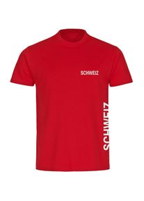 multifanshop Kinder T-Shirt - Schweiz - Brust & Seite - Druck weiß - Kind