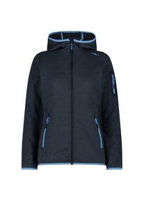 Fleecejacke CMP Jacket Fix Hood Jacquard Knitted 3H19826 Damen (Gr 34 |blau)
