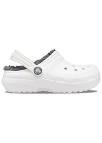 Crocs Classic Lined Clog Hüttenschuhe Kinder (Gr C12 |weiß/grau)
