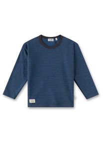 Sanetta Shirt Fleece Jacquard Ringel Longsleeve Kinder (Gr 62 |blau)