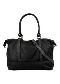 Reisetasche Samantha Look Gr. B/H/T: 42cm x 30cm x 15cm onesize, schwarz Taschen echt Leder, Made in Italy