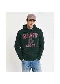 Hoodie Gant "FRONT GRAPHIC SWEAT HOODIE" Gr. 4XL, grün (tartan grün) Herren Sweatshirts Gant-Grafikprint auf der Vorderseite