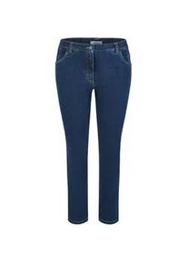 5-Pocket-Jeans KjBRAND "Jeans Betty CS Röhre" Gr. 24, K-Gr, blau (denim stoned) Damen Jeans ideal bei schlanken Oberschenkeln