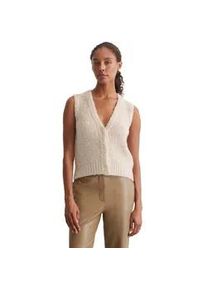 Marc O'Polo Strickweste MARC O'POLO "aus supersoftem Schurwolle-Mix" Gr. XS, beige Damen Westen