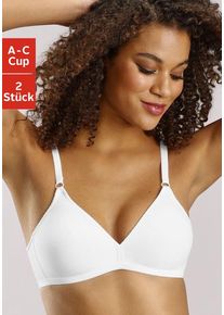 Petite Fleur Soft-BH 2xweiß Gr. 90B. Ohne Bügel. Nachhaltig.