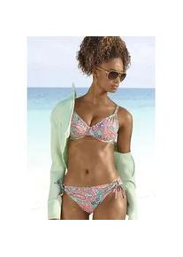 Bügel-Bikini-Top Venice Beach "Paislee" Gr. 44, Cup C, grün (mint, bedruckt) Damen Bikini-Oberteile bedruckt, verstellbare Doppelträger, herausnehmbare Softcups, Mix-Kini