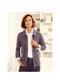 Strickjacke Casual Looks Gr. 52, bunt (malve, marine, meliert) Damen Strickjacken