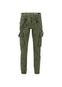 Cargohose Alpha Industries "Alpha Industries Men - Pants Utility Pant" Gr. 31, Normalgrößen, grün (schwarz olive) Herren Hosen