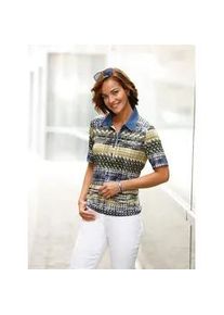 Poloshirt Casual Looks "Poloshirt" Gr. 54, blau (jeansblau, pistazie, bedruckt) Damen Shirts