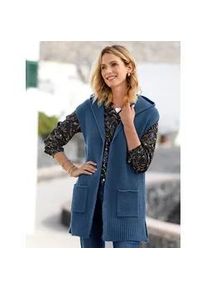 WITT Strickweste INSPIRATIONEN Gr. 46, blau (jeansblau) Damen Westen