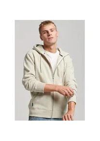 Kapuzensweatjacke Superdry "ESSENTIAL LOGO ZIP HOODIE" Gr. L, beige (light stone beige) Herren Sweatjacken