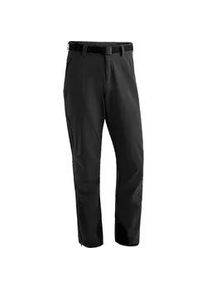 Funktionshose Maier Sports "Naturno" Gr. 50, Normalgrößen, schwarz Herren Hosen Outdoorhose, robuste Trekking-Hose, 3 Taschen und Gürtel