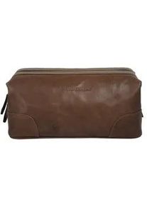 Kulturbeutel Bruno Banani Gr. B/H/T: 24cm x 13cm x 12cm onesize, braun Taschen echt Leder