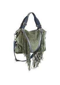 Schultertasche Collezione Alessandro "Antonia" Gr. B/H/T: 46cm x 36cm x 9cm one size, grün Damen Taschen Made in Italy