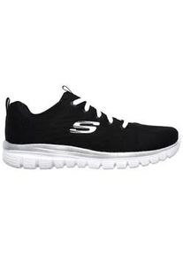 Sneaker Skechers "Graceful - Get Connected" Gr. 40, schwarz-weiß (schwarz, weiß) Damen Schuhe mit Memory Foam, Freizeitschuh, Halbschuh, Schnürschuh