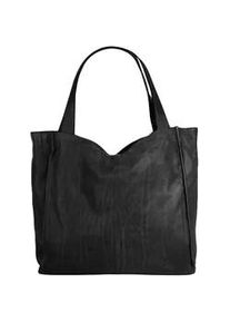 Shopper Samantha Look Gr. B/H/T: 35cm x 35cm x 9cm onesize, schwarz Damen Taschen echt Leder, Made in Italy