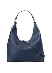 Shopper Samantha Look Gr. B/H/T: 36cm x 40cm x 13cm onesize, blau Damen Taschen Made in Italy, Große Handtasche mit Smartphonefach, Schultertasche Tragegurt