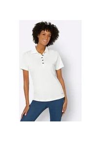 Poloshirt Casual Looks "Poloshirt" Gr. 46, beige (ecru) Damen Shirts