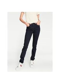 Stretch-Jeans Heine Gr. 42, Normalgrößen, blau (schwarz denim) Damen Jeans