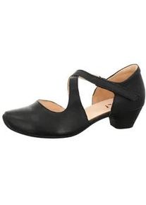 Think! Spangenpumps THINK "AIDA DAMEN" Gr. 39, schwarz (schwarz-uni) Damen Schuhe Spangenpumps Abendschuh, Festtagsschuh, Trichterabsatzmit Klettverschluss