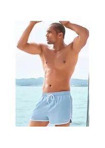 Badeshorts Chiemsee, Herren, Gr. M (50), N-Gr, blau, Polyester, unifarben mit Farbeinsatz, Badehosen Badeshorts, mit Kontrastpiping