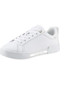 Plateausneaker Tommy Hilfiger "CHIQUE COURT SNEAKER" Gr. 38, weiß Damen Schuhe mit Detail im Plateau, Freizeitschuh, Halbschuh, Schnürschuh