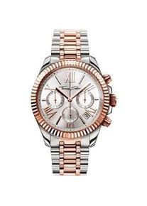 Chronograph Thomas Sabo "DIVINE CHRONO" Armbanduhren silberfarben (roségoldfarben-silberfarben) Damen Quarzuhr, Armbanduhr, Damen, Datum, Stoppfunktion, 1224-Std.-Anzeige