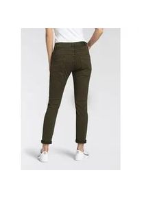 Röhrenhose Please Jeans Gr. M (38), N-Gr, braun (the woods dark khaki-brown) Damen Hosen Mit besonderer Knöpfung