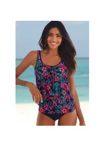 Oversize-Tankini-Top Venice Beach "Summer" Gr. 36, N-Gr, blau (marine bedruckt) Damen Bikini-Oberteile mit verstellbaren Trägern