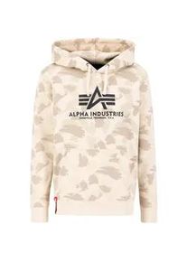 Hoodie Alpha Industries "Alpha Industries Men - Hoodies Basic Camo" Gr. M, beige (sand camo) Herren Sweatshirts